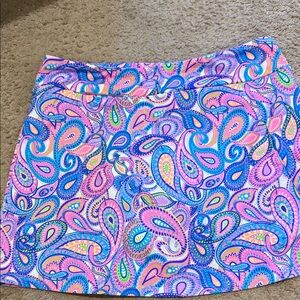Lulu B Paisley Print swim skort - Pink & Blue